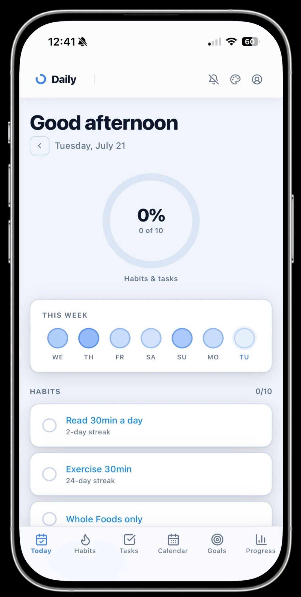 Daily – Today view